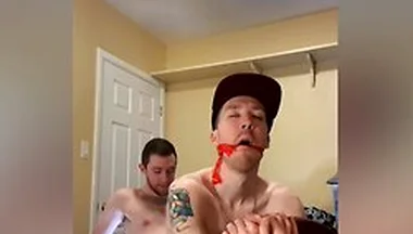 Twink Cums Handsfree Bareback Fucking