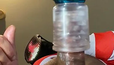 Automasturbator Milks Out A Moaning Cumshot From Masked Man