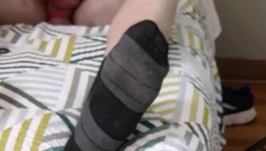 Watch Me Bust Stroke Close up Laying Down on Bed