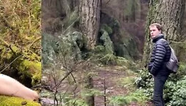 Blond Twink Pisses And Cums In Public During A Walk In The Forest