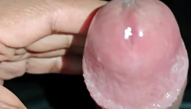 Just Slowly Edging My Cock. It's Absolutely Drenched in My Pre-cum.