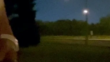 Midnight Roadside Piss Flex: Naked Muscle God Unleashed