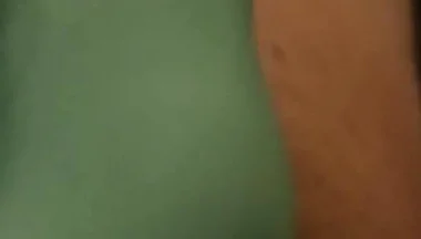 Seafoam Green Spandex Thong Bulge Play