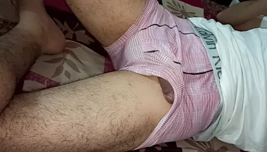 Wow First Time Hold My Stepbrother Big Cock From Underwear Then I Open It