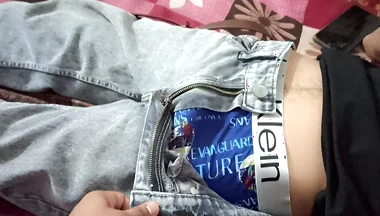 Wow First Time I Touch My Stepbrother Big Monster Cock in Pant