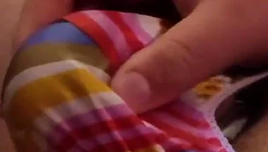 Little Satin Thong Play & Cock Ring Cum