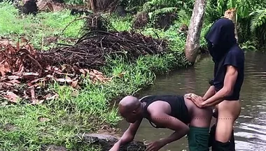 Nigerians Boys Where Caught Having Sex Inside a Swamp River with Bushes Rounding Them