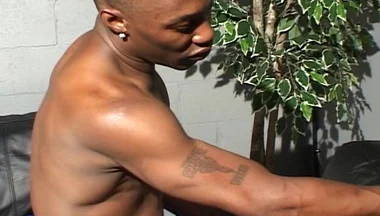 Tattooed Black Man Spanks and Bangs a Dude with Tight Asshole in Bareback Style