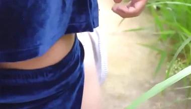 Cruising Fucking Outdoors with a Twink Femboy I Met at Pool