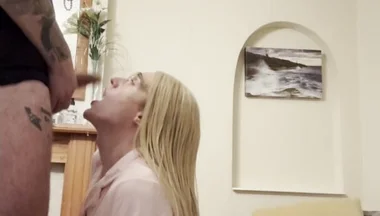 Blonde Femboy Fucked Hard Gave Blowjob