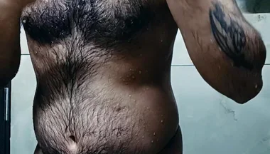 Shaving in the Bathroom