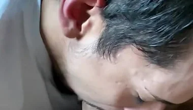 Latino Papi Swallows Huge Load From Big White Cock