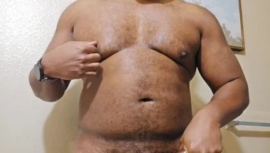 Verbal Stepdaddy Stroking Black Cock