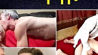 Pilation Of Hungry Stepdaddy Devouring Twinky Cock And Asses