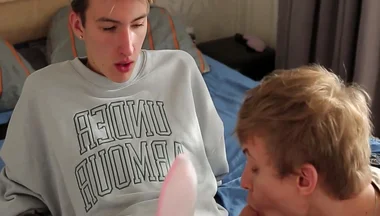Two Guys With Big Dicks Fuck Tight Ass Of Cute Twink 10 Min - Ethan Lestray, Sandro Jenner And Max Gen