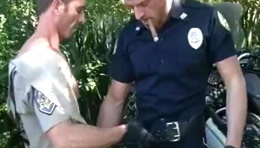 Two Naughty Ass Licking Gay Cops Give Head And Bang Ass Before Jizzing Their Cum Loads