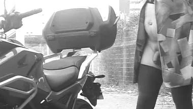 Every Passing Car Saw Her Penis Vibrating Under Her Transparent Dress.