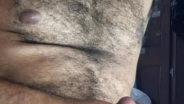 Hairy Giant Man Big Cumshow
