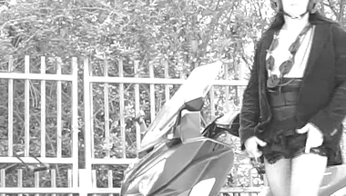 During the Ride, Her Skirt Lifts up and Reveals Her Small Penis