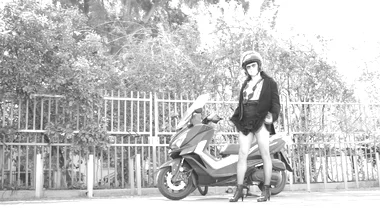 During the Ride, Her Skirt Lifts up and Reveals Her Small Penis