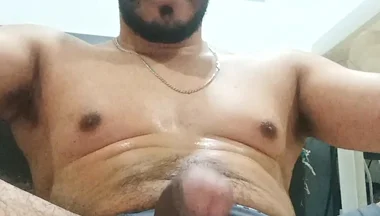 Sexy Hairy Latino Exercising at Home