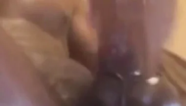 Squeezing My Nipples Butt Plug Deep in My Ass Stroking My BBC
