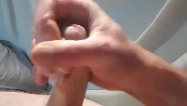 Masturbating