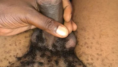 Horny Hairy Male Tries Cock Playing When Hard and Releases Pre Cum