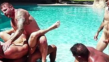 Summer Poolside Cock Fest And Dp With Johnny Rapid And Draven