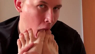 Foot Fuck Untill All Will Covered All of Cum