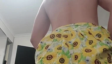 Skirt and Cum Dildo