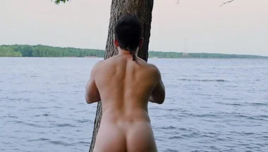 Lakeside Muscle Worship Flexing My Massive Biceps, Ripped Abs, and Juicy Ass Before an Explosive Cum Tasting Finale