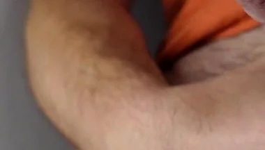 Underneath POV of Pulsing Cock with Juicy Precum to Satisfying Multi-cum