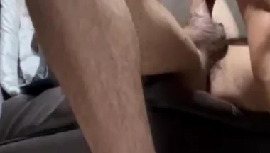 On Her Knees Sucking His Cock