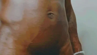 Oiling up My Big Black Cock