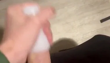 Excited Twink Playing with a New Toy, Pleasure and Cum!