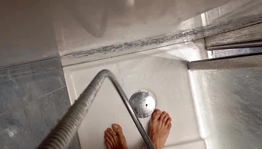 The Pig Shows You His Cumshot After Jerking off and Takes a Shower for You