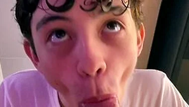 White Boy Covered In Cum In The Kitchen