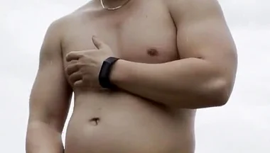 Rain-drenched Highway Exhibitionist: Muscular Stud Strips Naked Amid Rushing Traffic, Flexes, and Explodes in Ecstasy