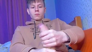 Stroking My Big Cock as Quietly as Possible While Parents Are Home