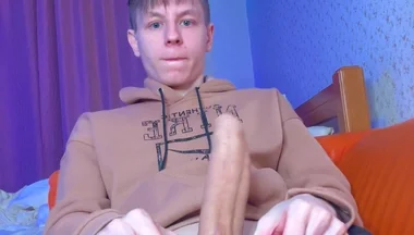 Stroking My Big Cock as Quietly as Possible While Parents Are Home