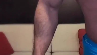 Straight Bodybuilder Shows off by Flexing and Posing Huge Muscular Body