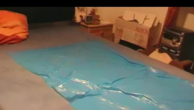 Nacked Humping Masturbation on a Plastik Foil