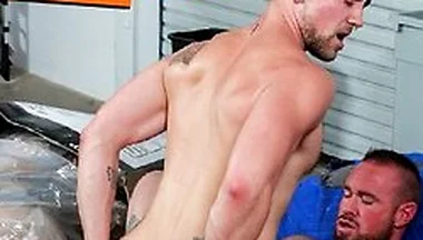 Inked Jay Austin Rides Michael Roman Horny Cock