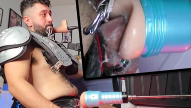 March 2026 Live Cam Show Recording - Ricky Cage Gets Machine-jacked for an Hour!