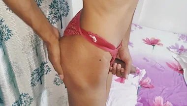 Skinny Desi Femboy Masturbates in His Lil Stepsister's Used Pantie