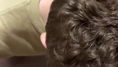 He Kisses My Big Hard Cock While I Pee