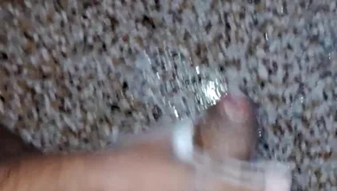 A Young Hindu Boy From India Is Fucking His Thick Cock Hard with His Hands While Taking a Bath