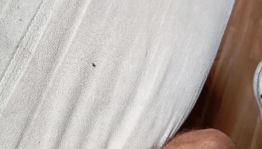The Guy with His Cock Full of Semen After Cumming I Go Out to the Street with His Stained Pants