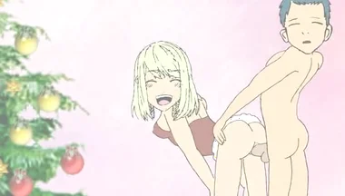 Manga, Her Young Roommate, as an Elf, Pounds Her Mercilessly Under the Tree!